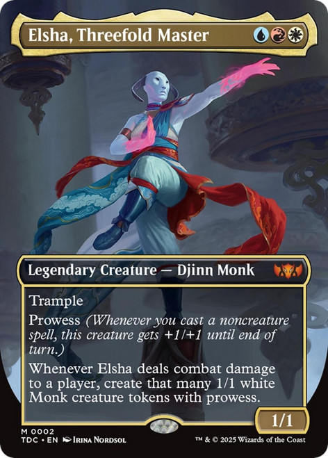 Elsha, Threefold Master (Borderless Foil)