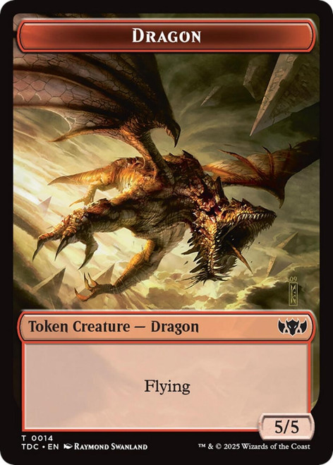 Tarkir: Dragonstorm Commander - Dragon (#14) Token