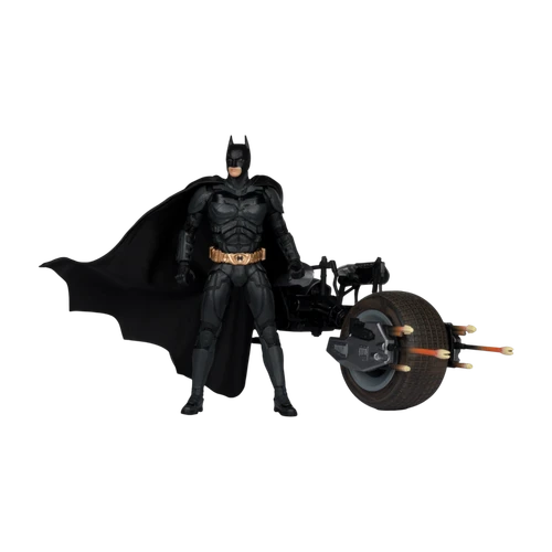 DC Multiverse: The Dark Knight Rises - Batman & Batpod Vehicle (Gold Label Series) 7-Inch Figure 2-Pack