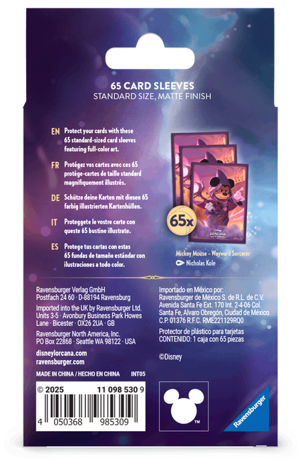 Disney Lorcana: Reign of Jafar Card Sleeves - Mickey Mouse