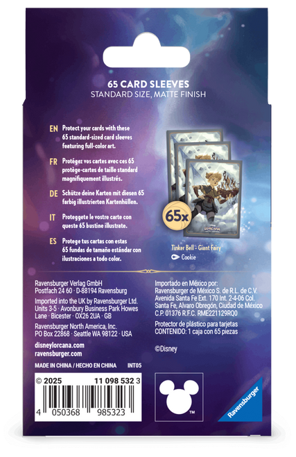 Disney Lorcana: Reign of Jafar Card Sleeves - Tinkerbell