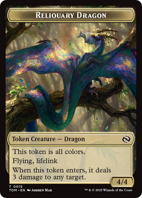 Tarkir: Dragonstorm - Reliquary Dragon Token (Foil)