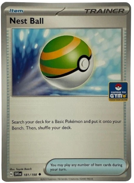 Scarlet & Violet (Base Set) 181/198 Nest Ball (TCG Gym Stamp Non-Holo)