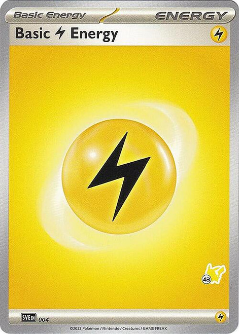 Scarlet & Violet SVE EN04 Basic Lightning Energy (Pikachu Symbol 43)