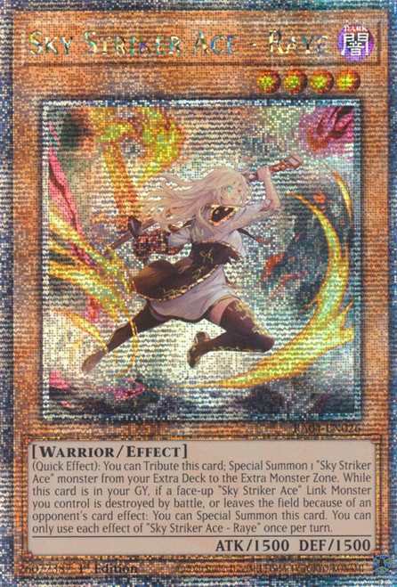 RA04-EN026 Sky Striker Ace - Raye (Version 2) (Quarter Century Secret Rare)