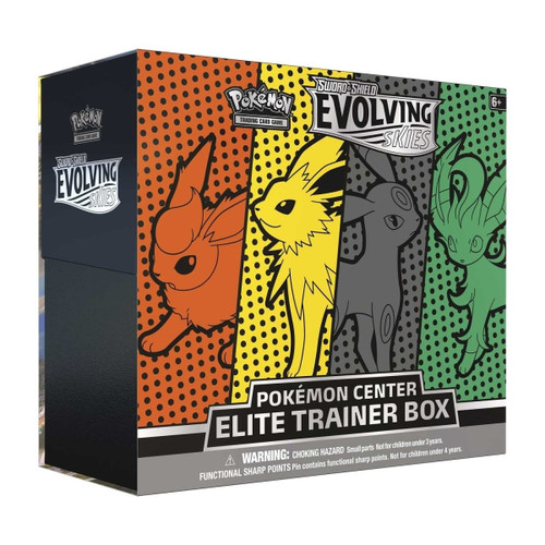 SWSH Evolving Skies Elite Trainer Box - Leafeon, Umbreon, Jolteon, Flareon POKEMON CENTER
