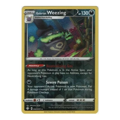 Shining Fates 042/072 Galarian Weezing (Reverse Holo)