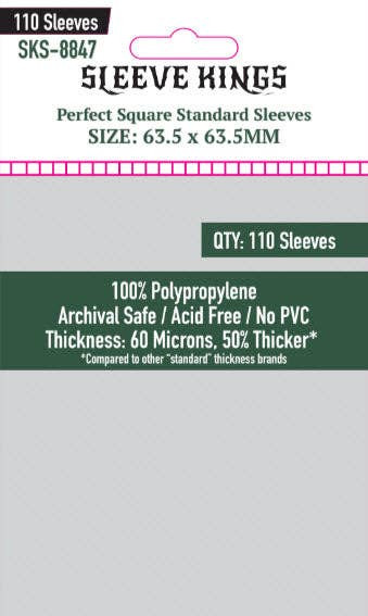 Perfect Square Standard Card Sleeves 63.5mm x 63.5mm (110)