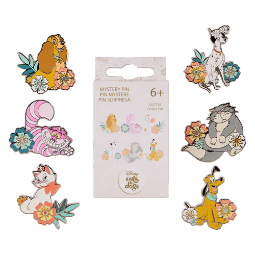 Disney: Dogs & Cats Floral Mystery Box Pin