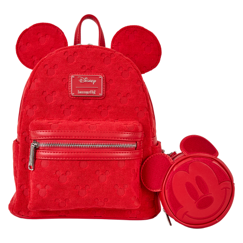 Disney: Mickey Mouse All-Over Print Plush Burnout Mini Backpack