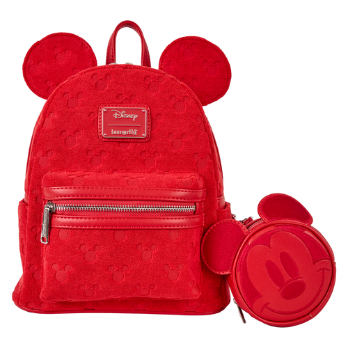 Disney: Mickey Mouse All-Over Print Plush Burnout Mini Backpack
