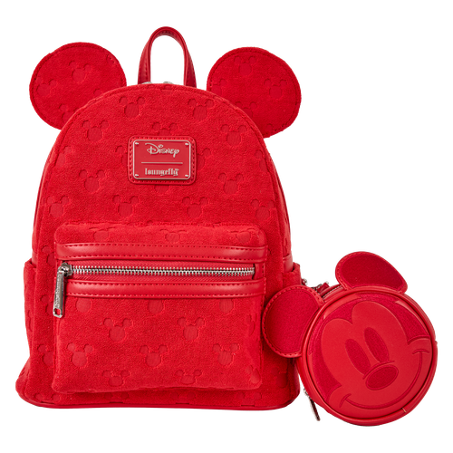 Disney: Mickey Mouse All-Over Print Plush Burnout Mini Backpack