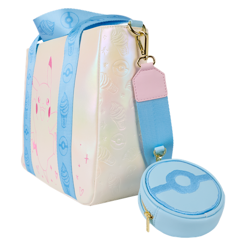 Pokemon: Iridescent Pikachu Tote Crossbody Bag with Coin Bag