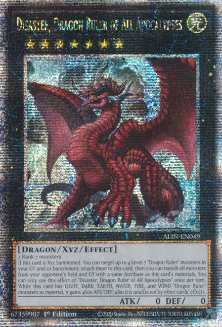 ALIN-EN049 Disaster, Dragon Ruler of All Apocalypses (Quarter Century Secret Rare)
