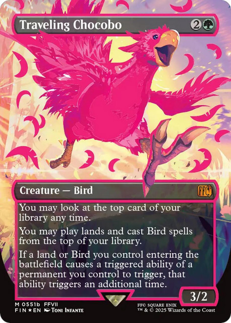 Traveling Chocobo (Pink Neon Ink)