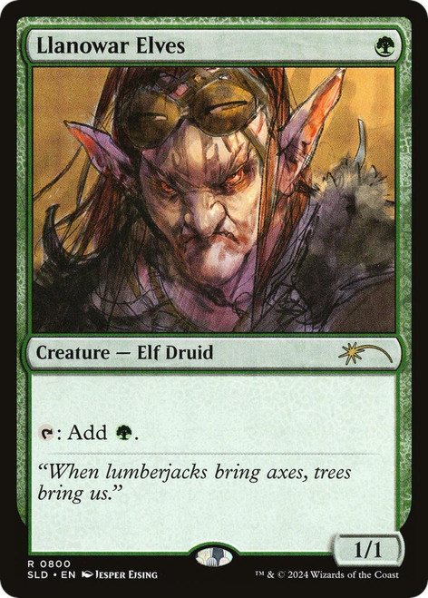 Llanowar Elves (#800) (Foil) (Secret Lair - Artist Series: Jesper Ejsing)