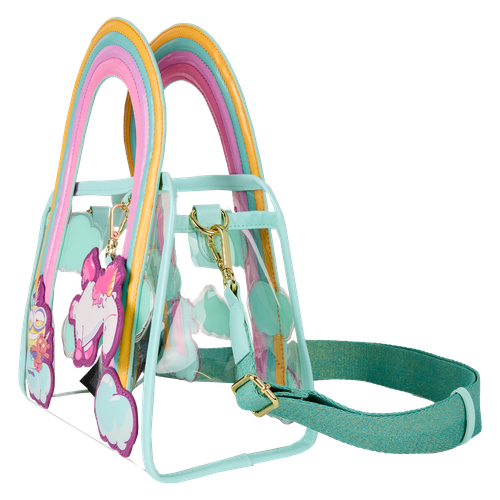 Minions: Fluffy Unicorn Rainbow Clear Mini Tote Crossbody Bag