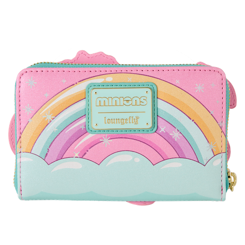 Minions: Fluffy Unicorn Rainbow Glitter Zip Around Wallet