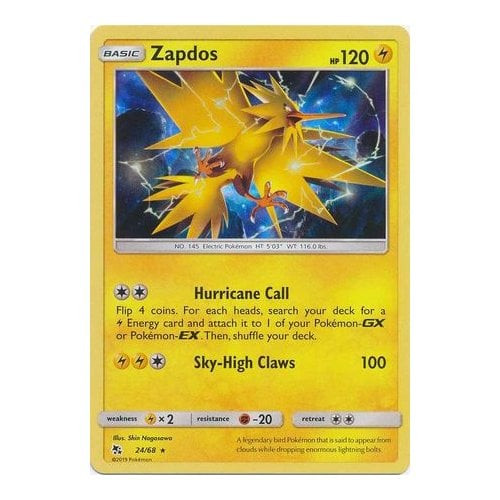 Hidden Fates 24/68 Zapdos (Holo)