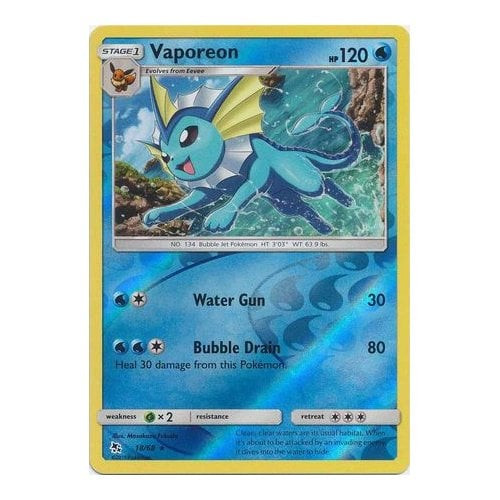 Hidden Fates 18/68 Vaporeon (Reverse Holo)