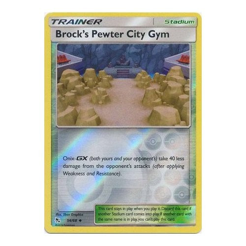 Hidden Fates 54/68 Brock's Pewter City Gym (Reverse Holo)