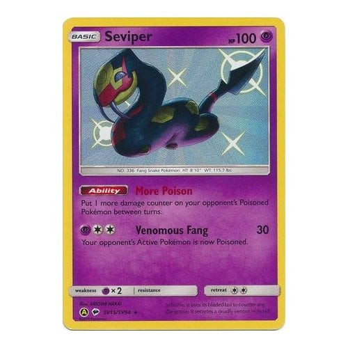 SM Burning Shadows SV15/SV94 Seviper (Hidden Fates Shiny Vault Holo)
