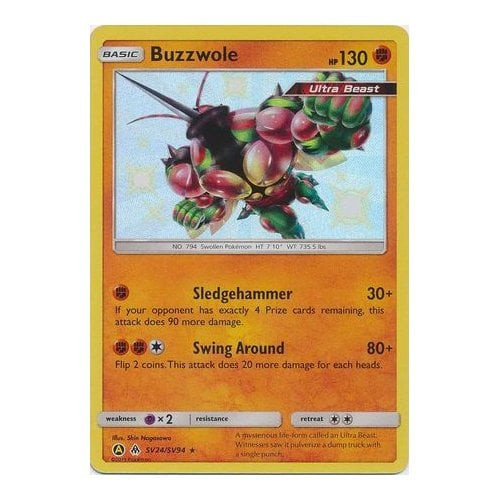 SM Forbidden Light SV24/SV94 Buzzwole (Hidden Fates Shiny Vault Holo)