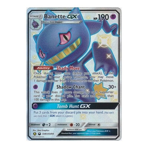 SM Celestial Storm SV61/SV94 Banette GX (Hidden Fates Shiny Vault Full Art)