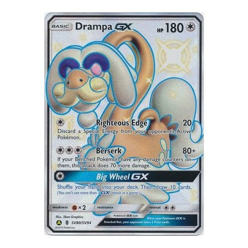 SM Guardians Rising SV80/SV94 Drampa GX (Hidden Fates Shiny Vault Full Art)