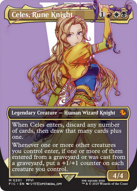 Celes, Rune Knight (Borderless Character Foil)