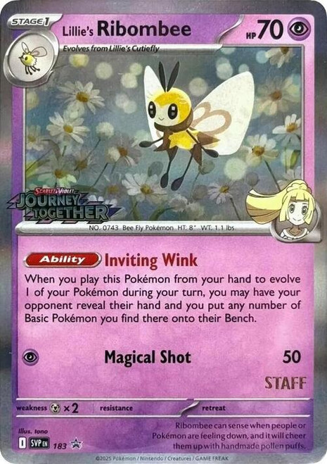 Scarlet & Violet Promo SVP183 Lillie's Ribombee (STAFF)