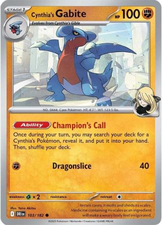 SV Destined Rivals 103/182 Cynthia's Gabite (Non-Holo)