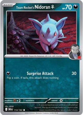 SV Destined Rivals 114/182 Team Rocket's Nidoran ♀