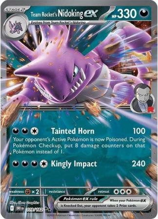 SV Destined Rivals 119/182 Team Rocket's Nidoking ex (Half Art)