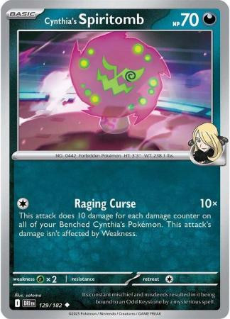 SV Destined Rivals 129/182 Cynthia's Spiritomb