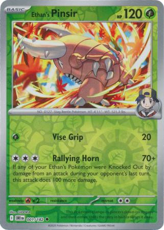 SV Destined Rivals 001/182 Ethan's Pinsir (Reverse Holo)