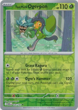 SV Destined Rivals 026/182 Teal Mask Ogerpon (Reverse Holo)