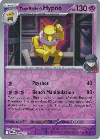 SV Destined Rivals 080/182 Team Rocket’s Hypno (Reverse Holo)