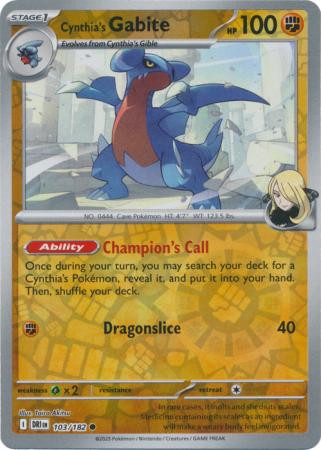 SV Destined Rivals 103/182 Cynthia's Gabite (Reverse Holo)