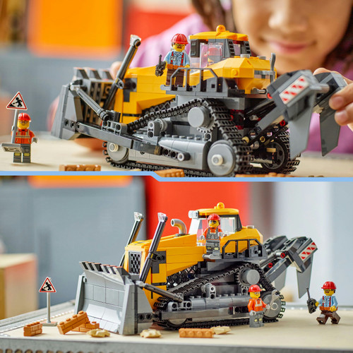City Yellow Bulldozer Construction Vehicle Toy 60466