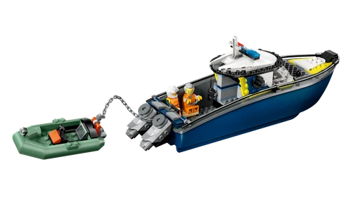 City Police Boat Chase Set with a Speedboat 60456
