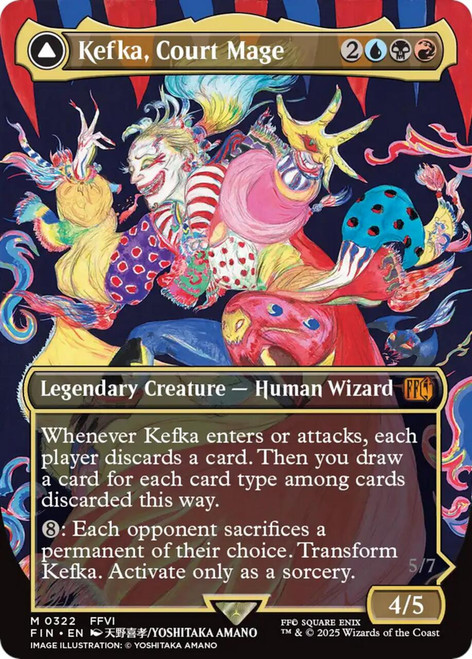 Kefka, Court Mage // Kefka, Ruler of Ruin (Borderless Art) (Foil)
