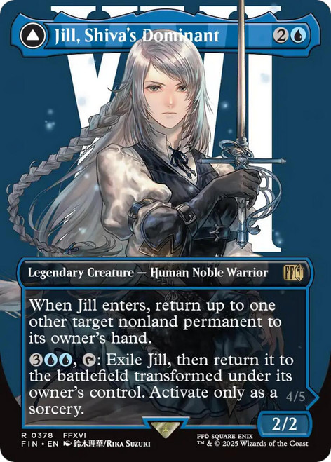 Jill, Shiva's Dominant // Shiva, Warden of Ice (Borderless Character) (Foil)