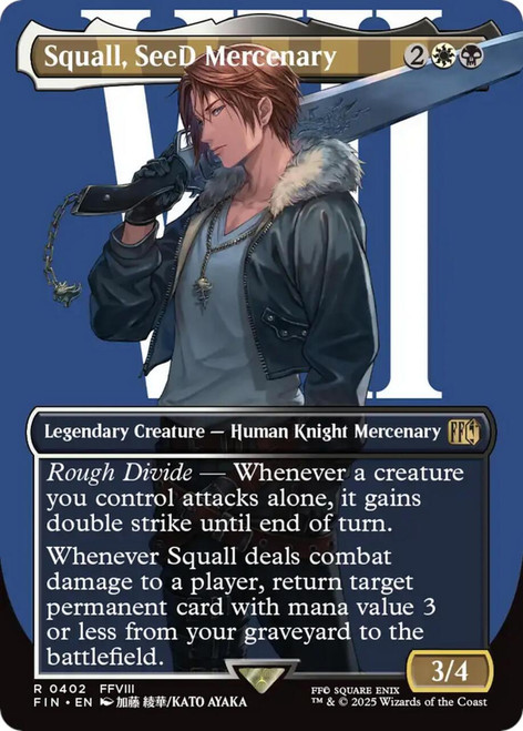 Squall, SeeD Mercenary (Borderless Character) (Foil)