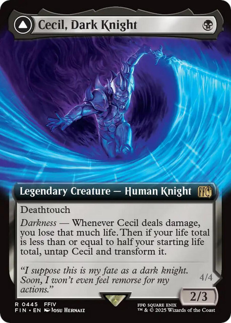 Cecil, Dark Knight // Cecil, Redeemed Paladin (Extended Art) (Foil)