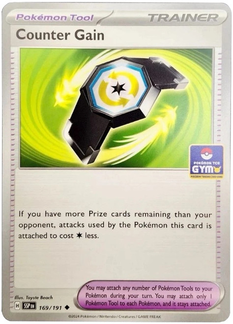 SV Surging Sparks 169/191 Counter Gain (TCG Gym Stamp Non-Holo)