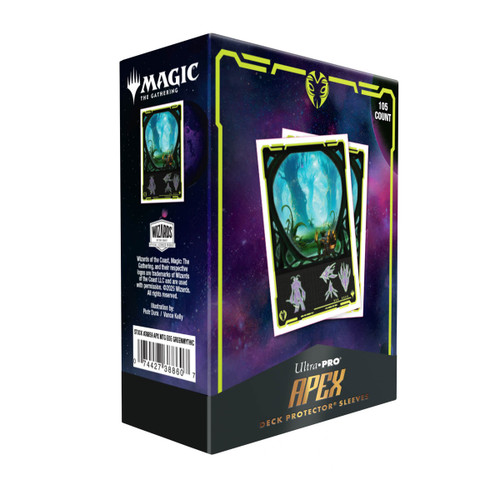 MTG Edge of Eternities 105ct Apex Deck Protector sleeves featuring Evendo, Waking Haven