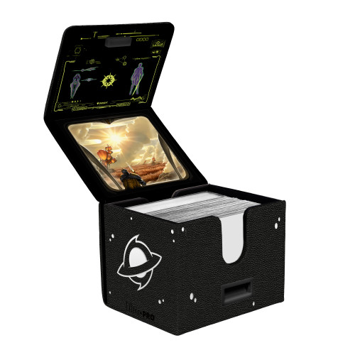 MTG Edge of Eternities Premium Alcove Edge Deck Box with Interior Printing featuring Adagia, Windswept Bastion