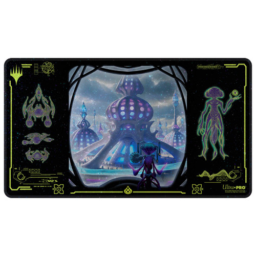MTG Edge of Eternities Holofoil Playmat featuring Uthros, Titanic Godcore