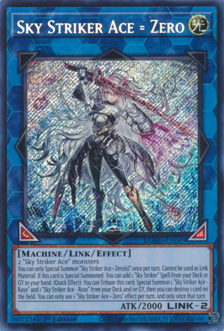 DUAD-EN049 Sky Striker Ace = Zero (Secret Rare)